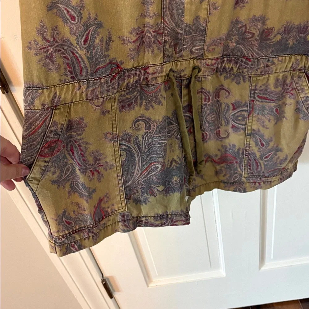 Pam & Gela Paisley Romper | Utility Style | Long Sleeve | Boho Chic - Picture 5 of 7